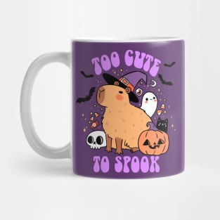 Too cute to spook cute capybara ready for halloween Mug